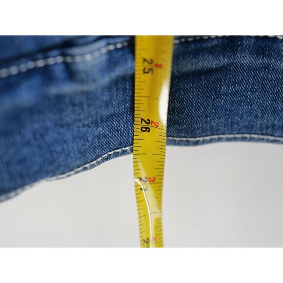 TRUE RELIGION WOMEN'S PRINTED OVERSIZED DENIM JACKET BLUE SIZE L NWT - Picture 7 of 10